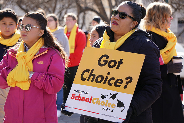 Parents show their support for school choice at the rally|Jesus Salazar