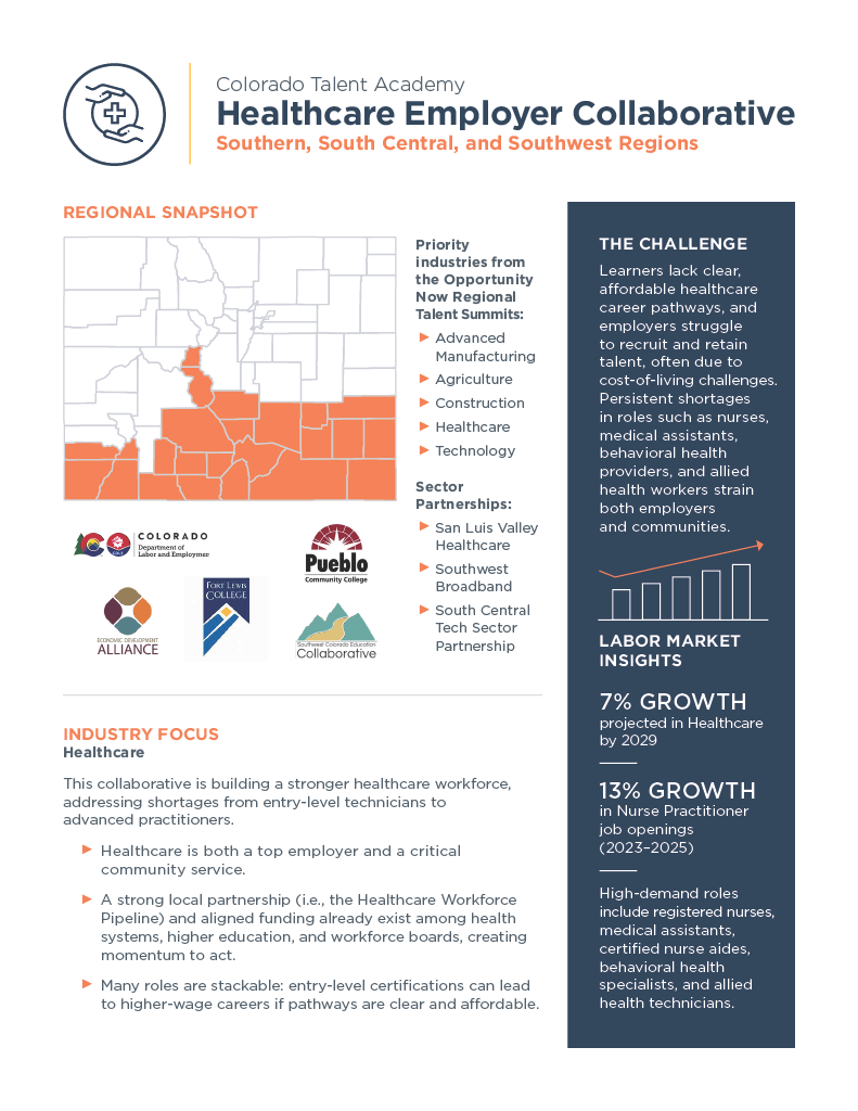 Preview image of the Healthcare Employer Collaborative one-pager